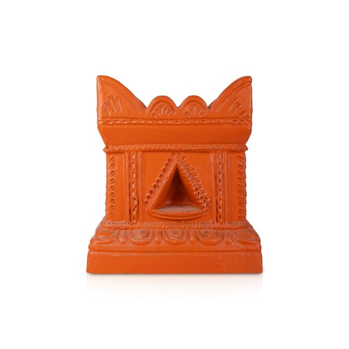 Thulasi Maadam - 12 x 9.8 Inches | Clay Tulsi Vrindavan/ Tulasi kota for Pooja