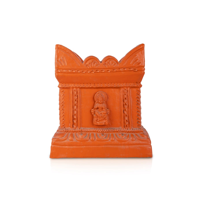 Thulasi Maadam - 12 x 9.8 Inches | Clay Tulsi Vrindavan/ Tulasi kota for Pooja