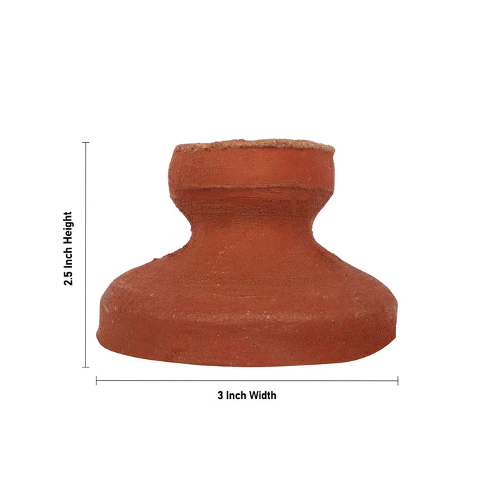 Paaligai Plate - 2.5 x 3 Inches | Clay Lid/ Earthenware Lid/ Clay Plate