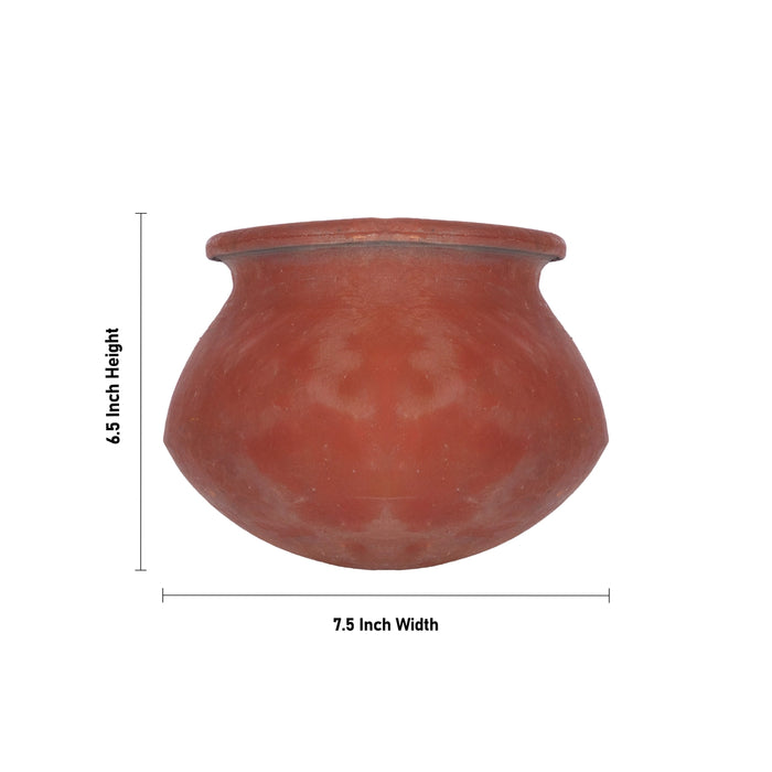 Clay Pot - 6.5 x 7.5 Inches | Man paanai/ Mud Pot For All Religious Rituals