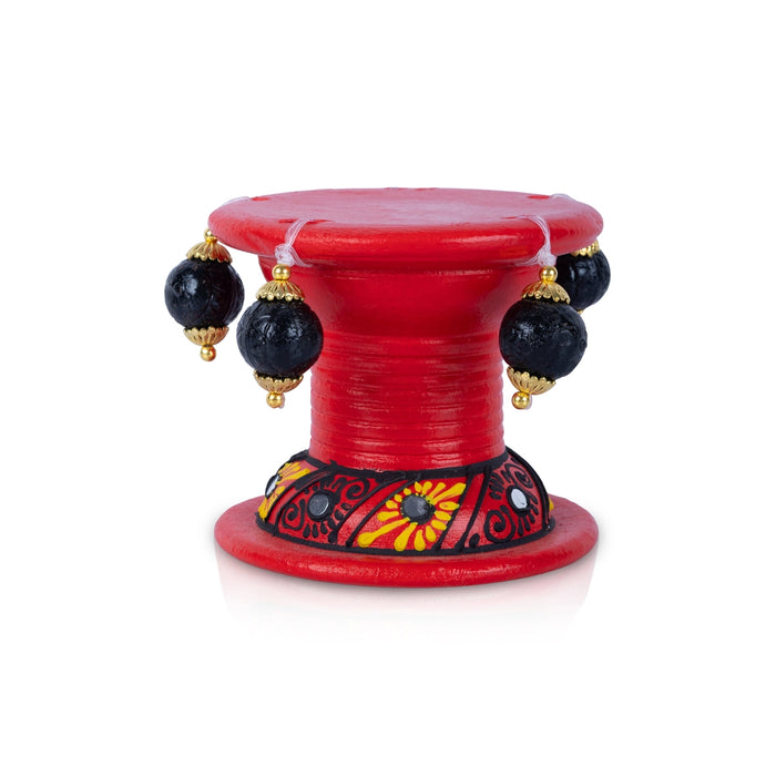 Urli Stand - 3 x 3 Inches | Clay Uruli Stand / Flower Pot Stand for Home Decor