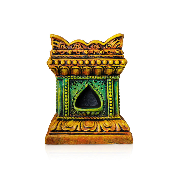 Thulasi Plant Pot - 15 x 10.5 Inches | Terracotta Colour Tulsi Maadam/ Tulasi kota For Home