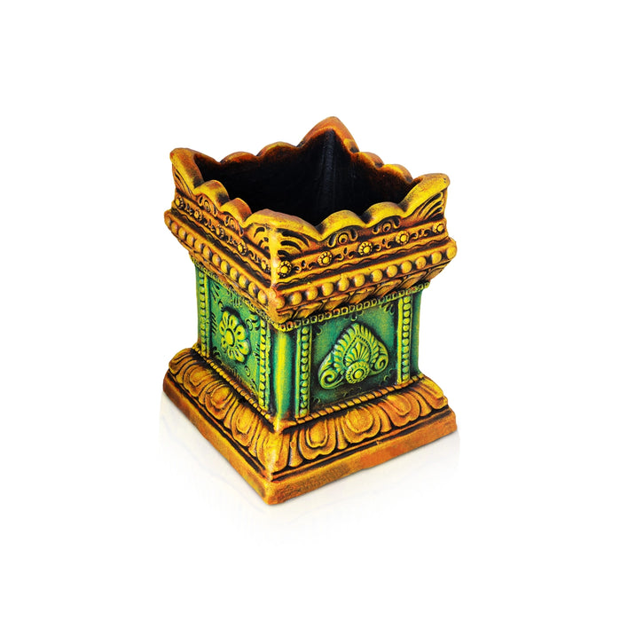 Thulasi Plant Pot - 15 x 10.5 Inches | Terracotta Colour Tulsi Maadam/ Tulasi kota For Home