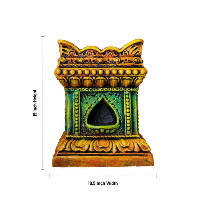 Thulasi Plant Pot - 15 x 10.5 Inches | Terracotta Colour Tulsi Maadam/ Tulasi kota For Home