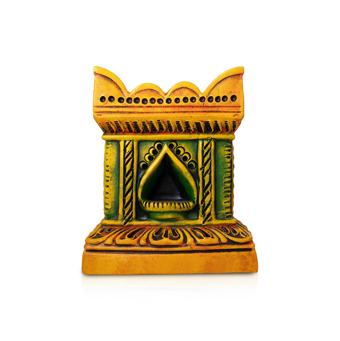 Thulasi Maadam - 12 x 8.5 Inches | Terracotta Colour Tulasi Vrindavan/ Tulsi Maadam for Pooja