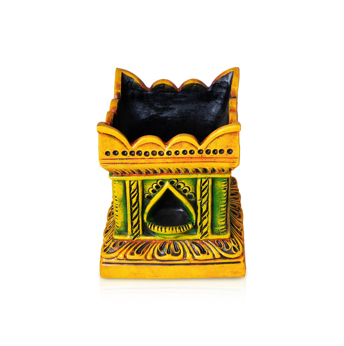 Thulasi Maadam - 12 x 8.5 Inches | Terracotta Colour Tulasi Vrindavan/ Tulsi Maadam for Pooja