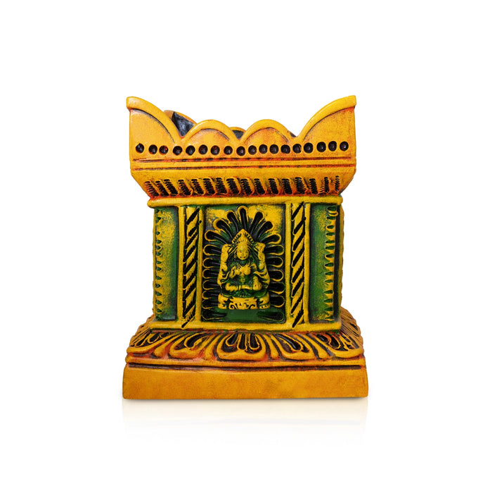 Thulasi Maadam - 12 x 8.5 Inches | Terracotta Colour Tulasi Vrindavan/ Tulsi Maadam for Pooja