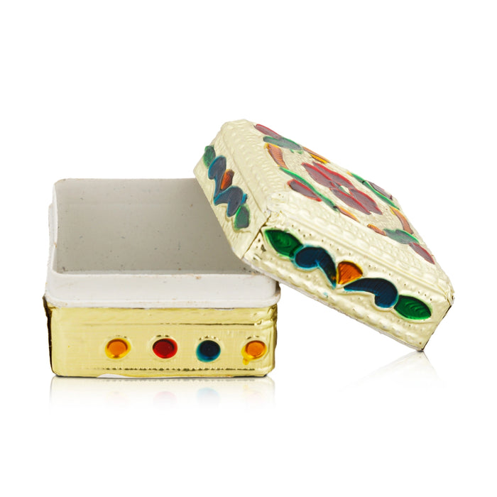 Kumkum Box - 1 x 1.25 Inches | Decorative Kumkum Bharani/ Kumkum Pot/ Sindoor Pot for Women