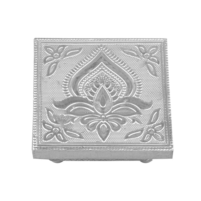 Bajot - 1.5 x 4 Inches | Silver Chowki/ Manai Palagai for Pooja/ 140 Gms Approx