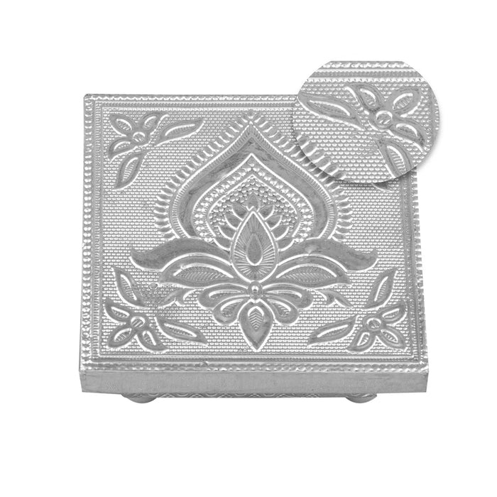 Bajot - 1.5 x 4 Inches | Silver Chowki/ Manai Palagai for Pooja/ 140 Gms Approx