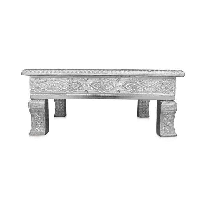 Bajot - 3.5 x 18 Inches | Silver Chowki/ Manai Palagai for Pooja/ 5.755 Kgs Approx