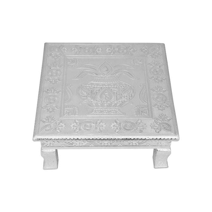 Bajot - 3.5 x 18 Inches | Silver Chowki/ Manai Palagai for Pooja/ 5.755 Kgs Approx