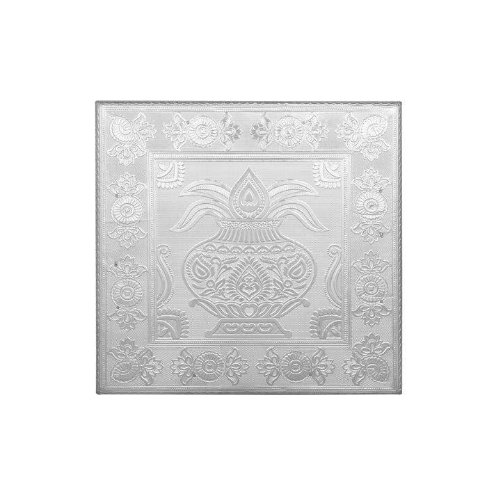 Bajot - 3.5 x 18 Inches | Silver Chowki/ Manai Palagai for Pooja/ 5.755 Kgs Approx