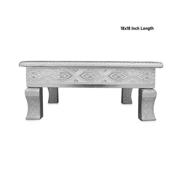 Bajot - 3.5 x 18 Inches | Silver Chowki/ Manai Palagai for Pooja/ 5.755 Kgs Approx