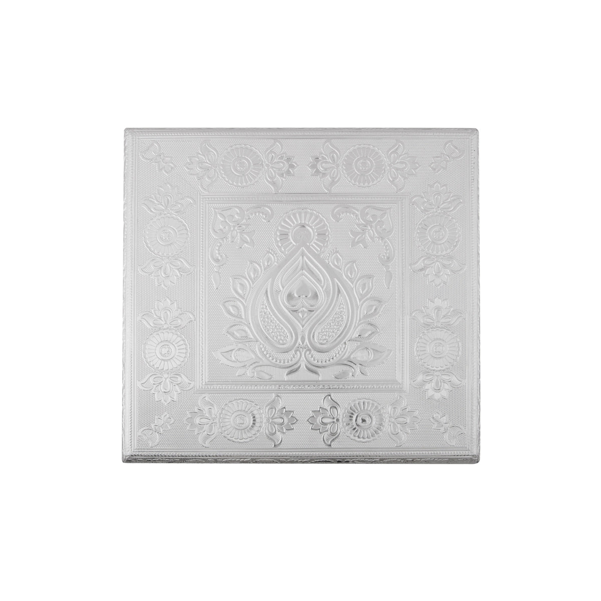 Giri USA - Meenakari Chowki | Silver Coated Patla | Pooja Patla