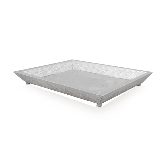 Serving Tray | Silver Polish Tray/ Pooja Tray for Home