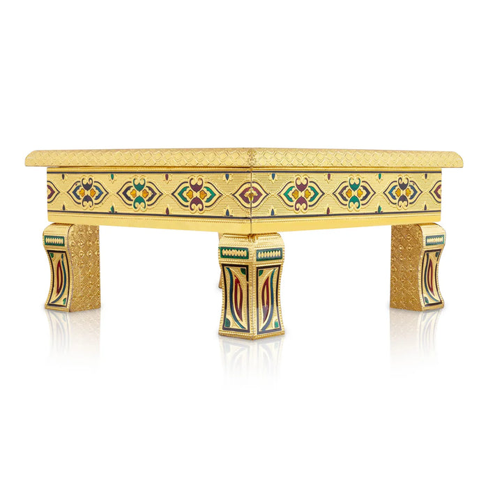 Pooja Mandir Set-26 Inches | Suvarna Makhar Design Paper Mandir/Eco Friendly Puja Mandapam for Ganpati Decoration