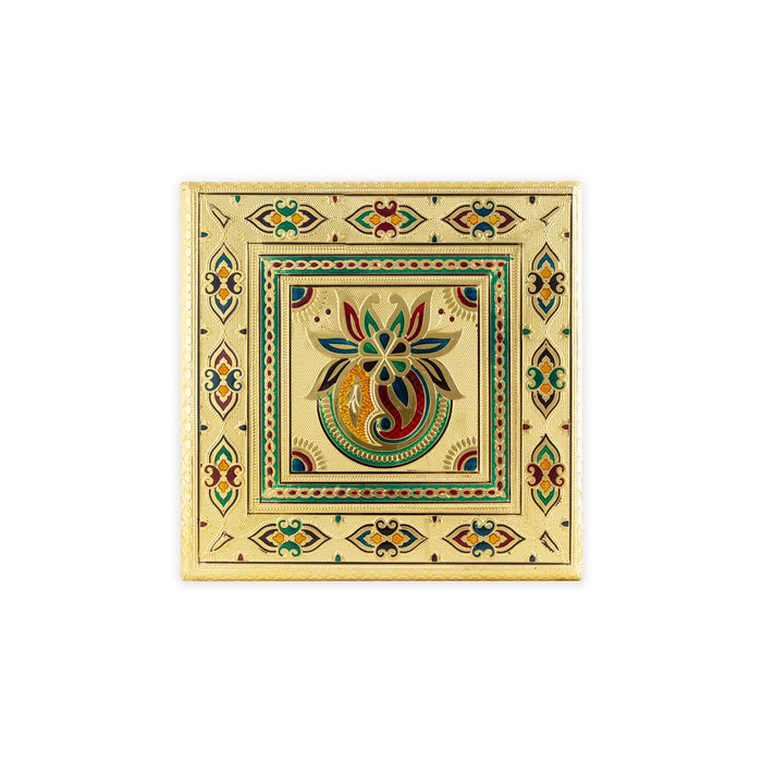 Pooja Mandir Set-26 Inches | Suvarna Makhar Design Paper Mandir/Eco Friendly Puja Mandapam for Ganpati Decoration