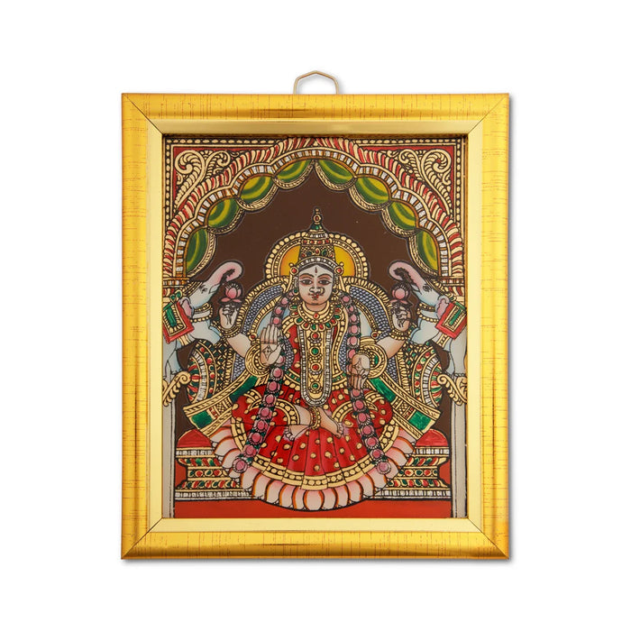 Lakshmi Photo Frame - 7 x 6 Inches | Tanjore Glass Painting Picture Frame for Home