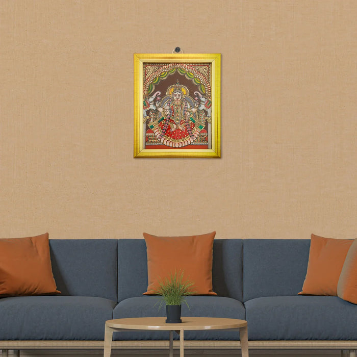 Lakshmi Photo Frame - 7 x 6 Inches | Tanjore Glass Painting Picture Frame for Home