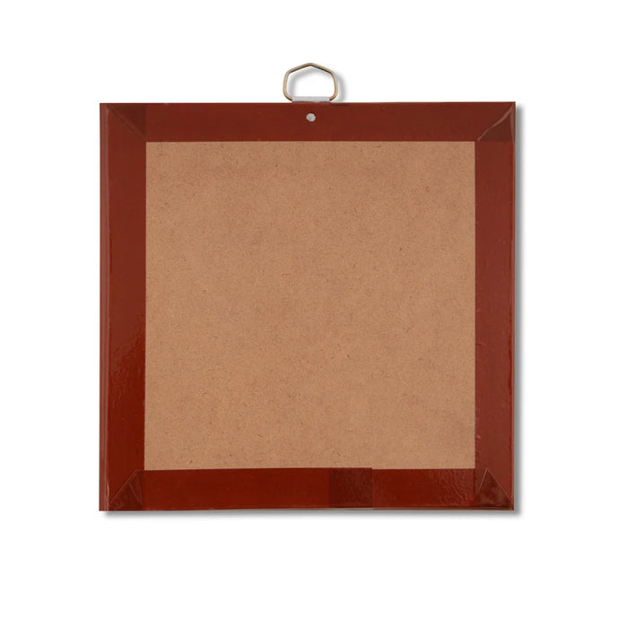 Peacock Photo Frame - 5 x 5 Inches | Tanjore Glass Painting Picture Frame for Home Décor