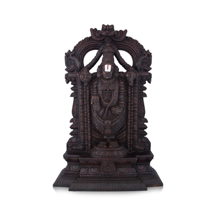 Balaji Murti - 26 x 18 Inches | Wooden Statue/ Venkateswara Idol for Pooja