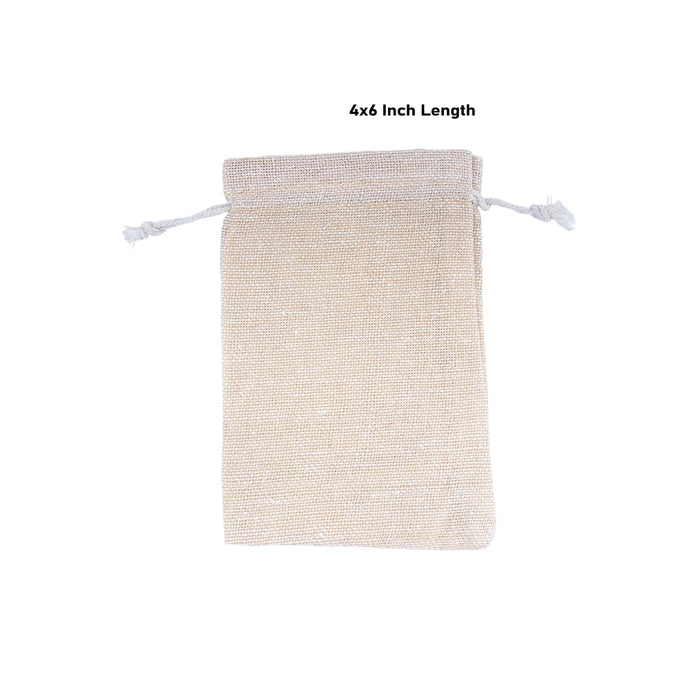 Thamboolam Bag Set - 4 x 6 Inches | 10 Pcs/ Cotton Jute Design Tambula Bag/ Potli Bag for Wedding