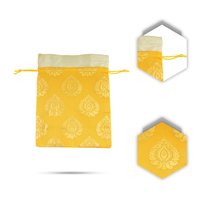 Thamboolam Gift Bag Set - 7 x 5 Inches | 5 Pcs/ Reusable Gift Bag / Tambulam Carry Bag for Weddings