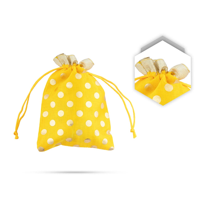 Thamboolam Gift Bag Set - 7 x 5 Inches | 5 Pcs/ Reusable Gift Bag / Tambulam Carry Bag for Weddings