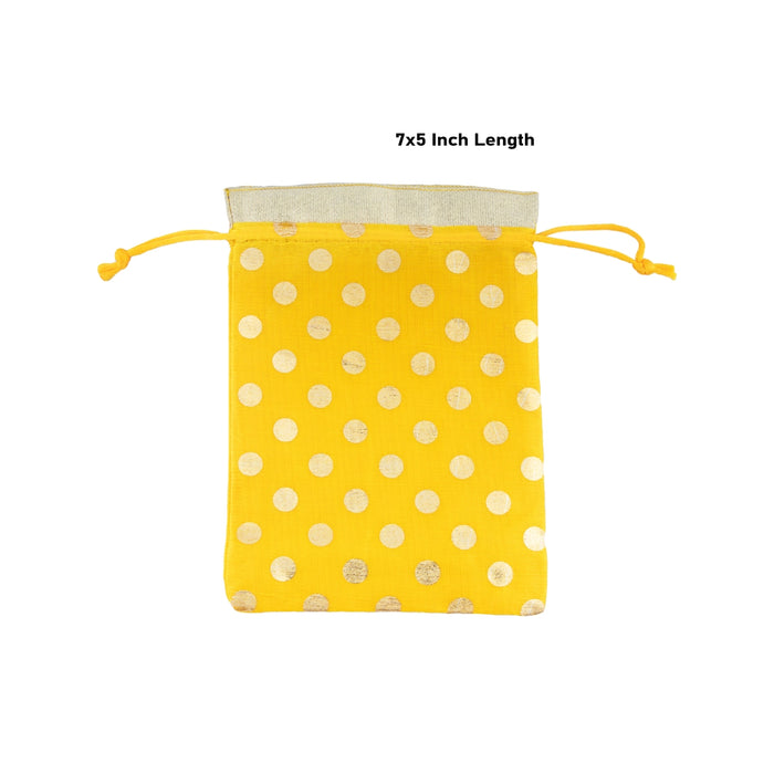 Thamboolam Gift Bag Set - 7 x 5 Inches | 5 Pcs/ Reusable Gift Bag / Tambulam Carry Bag for Weddings