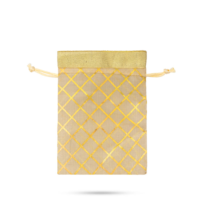 Thamboolam Bag Set - 7 x 5 Inches | 5 Pcs/ Return Gift Bag / Potli Bag/ Tambulam Pouch for Festive Occasions