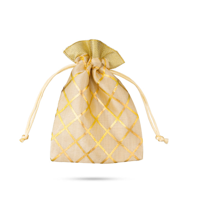 Thamboolam Bag Set - 7 x 5 Inches | 5 Pcs/ Return Gift Bag / Potli Bag/ Tambulam Pouch for Festive Occasions