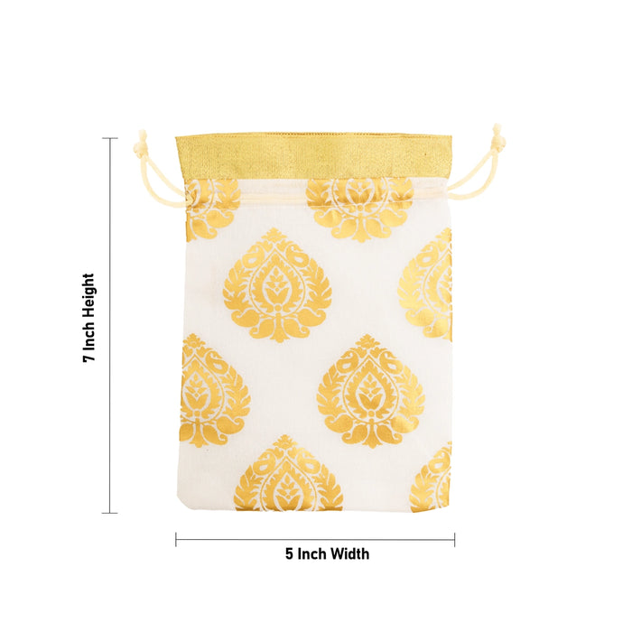 Thamboolam Bag - 7 x 5 Inches | Return Gift Pouch / Tambulam Bag for Religious Ceremonies