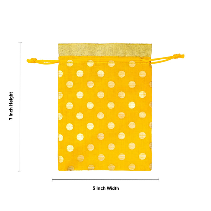 Thamboolam Bag Set - 7 x 5 Inches | 5 Pcs/ Tambulam Bag / Return Gift Pouch for Pooja
