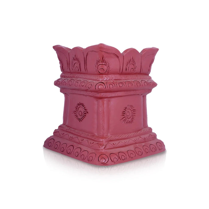 Tulasi Maadam - 12 x 6 Inches | Terracotta Clay Tulsi Brindavan for Home Decor