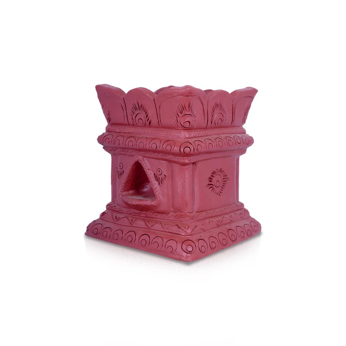 Tulasi Maadam - 12 x 6 Inches | Terracotta Clay Tulsi Brindavan for Home Decor