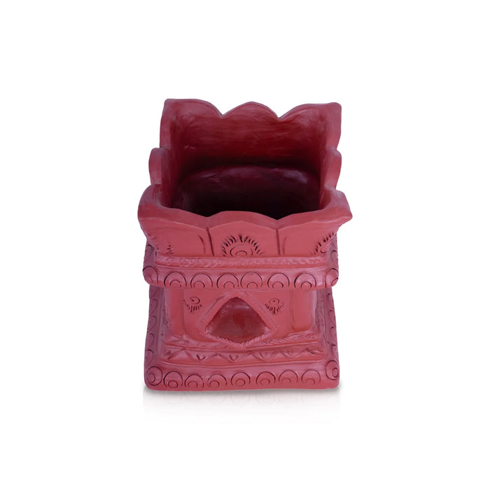 Tulasi Maadam - 12 x 6 Inches | Terracotta Clay Tulsi Brindavan for Home Decor