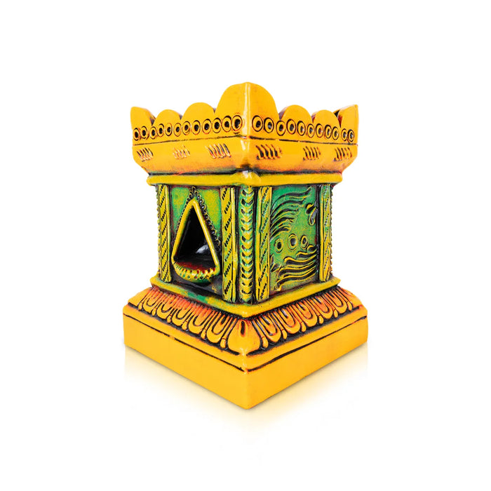 Thulasi Maadam - 6 Inches | Tulasi Vrindavan/ Terracotta Clay Tulasi Maadam for Home