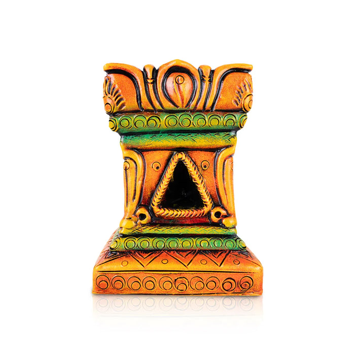 Thulasi Maadam - 6 Inches | Tulasi Vrindavan/ Terracotta Clay Tulasi Maadam for Home