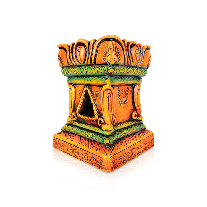 Thulasi Maadam - 6 Inches | Tulasi Vrindavan/ Terracotta Clay Tulasi Maadam for Home