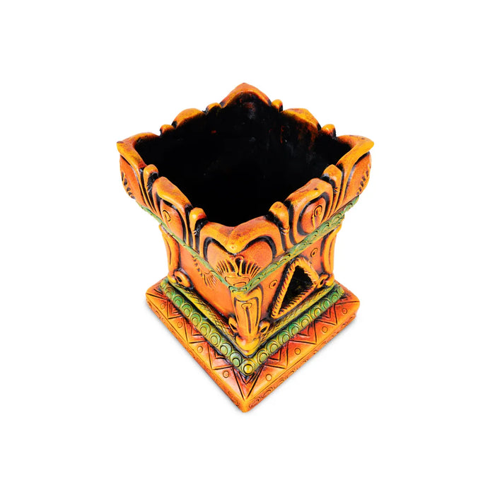 Thulasi Maadam - 6 Inches | Tulasi Vrindavan/ Terracotta Clay Tulasi Maadam for Home