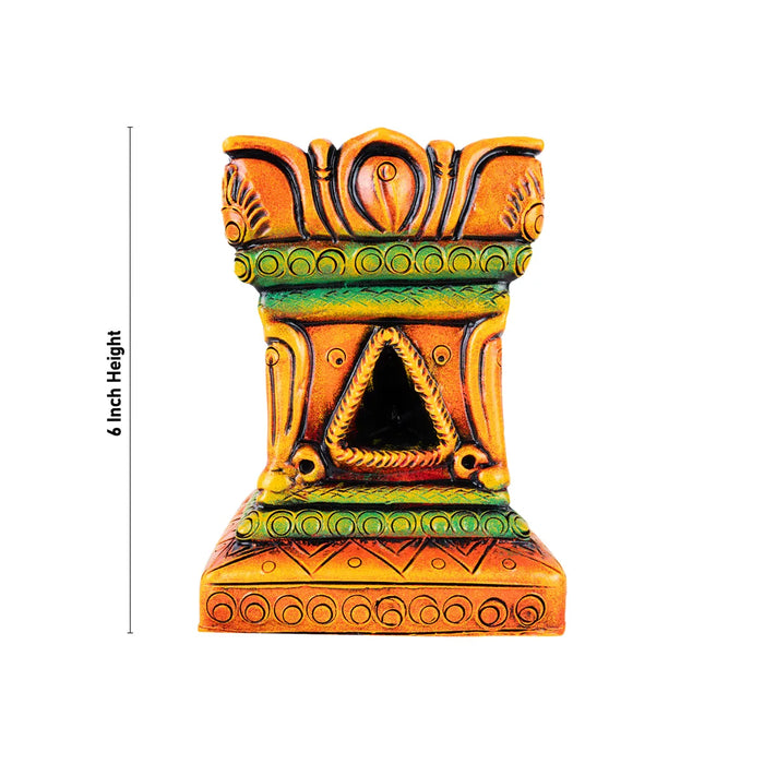 Thulasi Maadam - 6 Inches | Tulasi Vrindavan/ Terracotta Clay Tulasi Maadam for Home