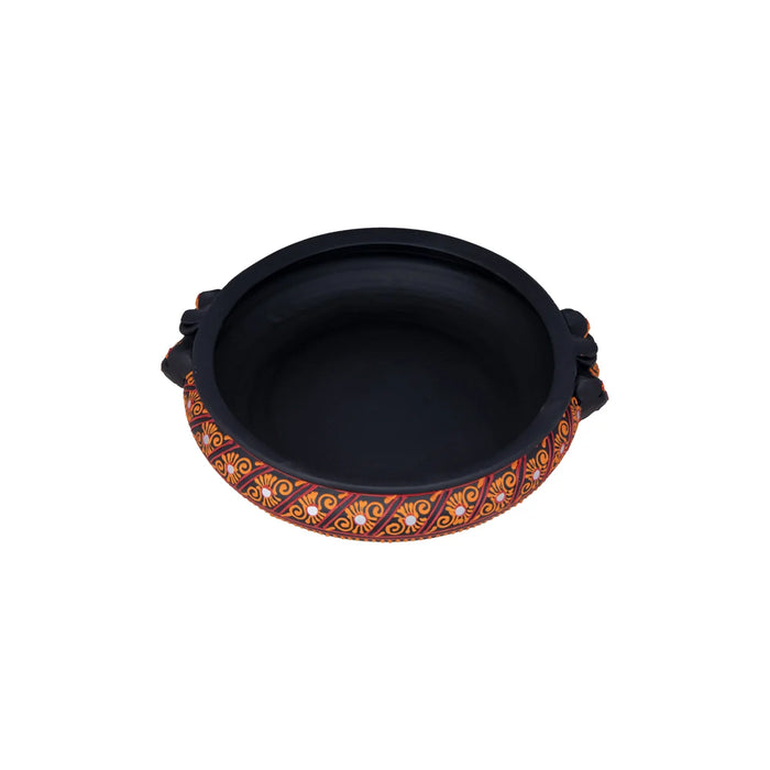 Uruli - 3.5 x 10 Inches | Terracotta Clay Urli/ Decorated Flower Pot for Home