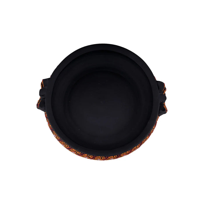 Uruli - 3.5 x 10 Inches | Terracotta Clay Urli/ Decorated Flower Pot for Home