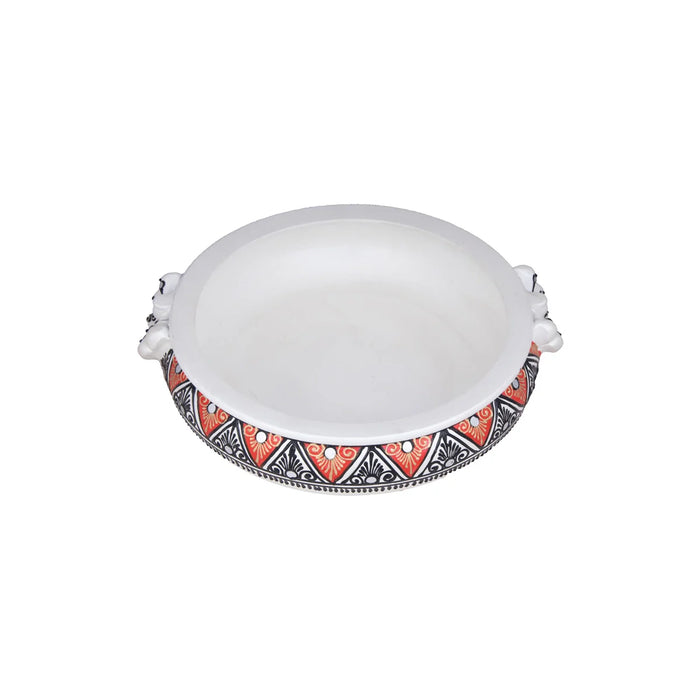 Uruli - 3.5 x 10 Inches | Terracotta Clay Urli/ Decorated Flower Pot for Home