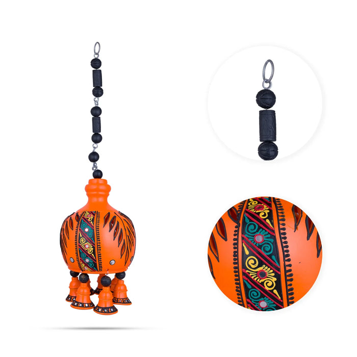 Hanging Dhoom - 20 x 6 Inches | Terracotta Clay Hanging Diya for Home Decor