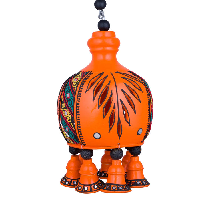 Hanging Dhoom - 20 x 6 Inches | Terracotta Clay Hanging Diya for Home Decor