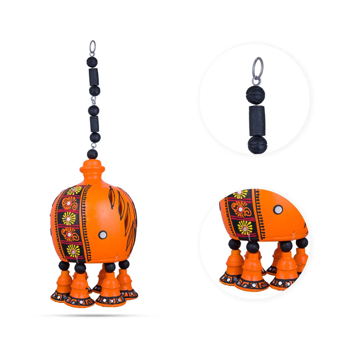 Hanging Dhoom - 20 x 4 Inches | Terracotta Clay Hanging Diya for Home Decor