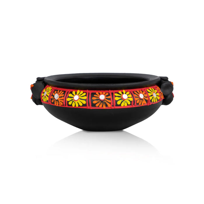 Terracotta Uruli - 2 x 4.5 Inches | Clay Flower Pot/Decorative Urli/Traditional Bowl for Festive Décor