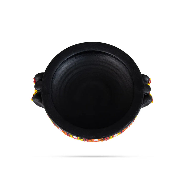 Terracotta Uruli With Base - 3 x 5 Inches | Clay Flower Pot/Decorative Urli/Traditional Bowl for Festive Décor
